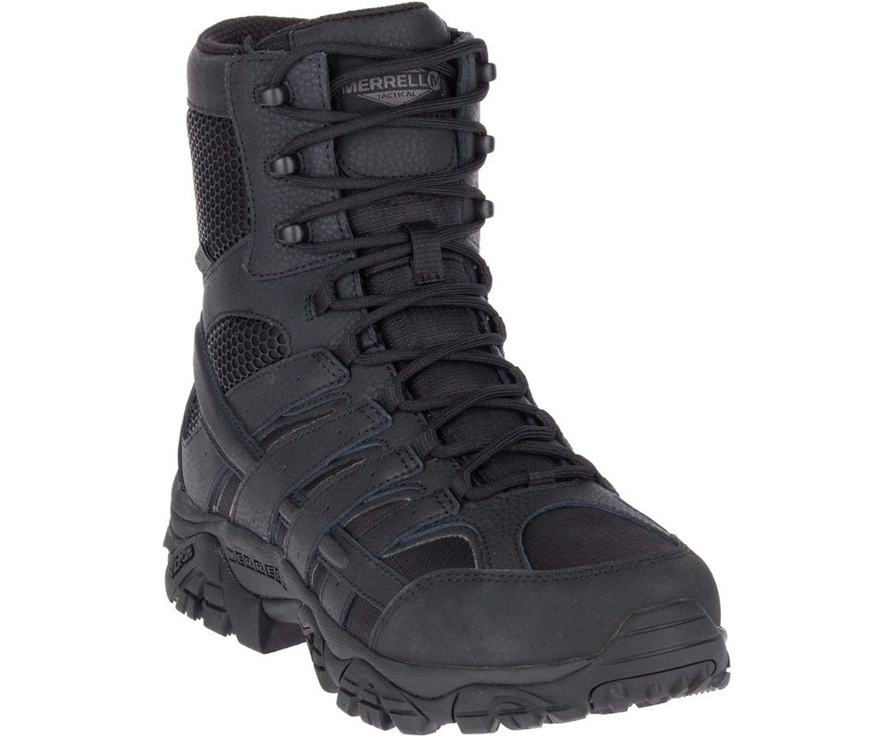 Merrell Boots Black - Moab 2 8\" Tactical Waterproof - Womens 74FHNVMEK